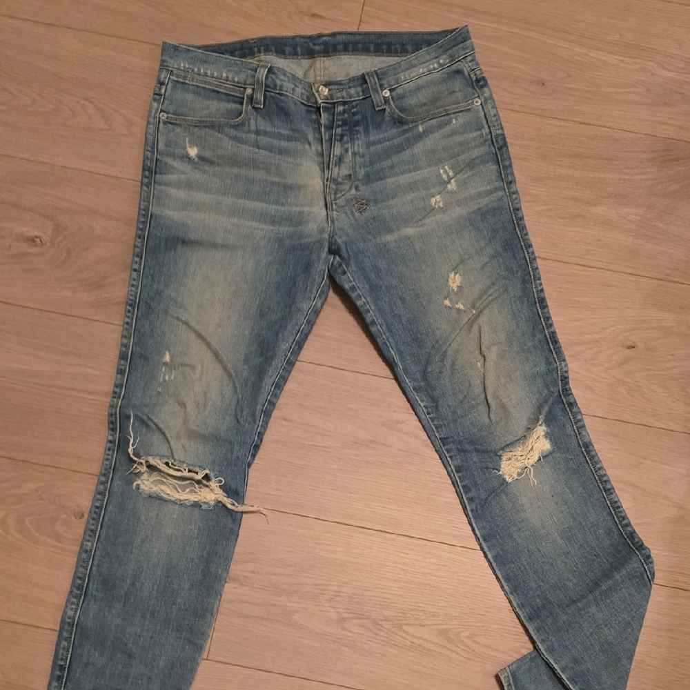 Ksubi Men's Light Blue Distressed Skinny Jeans